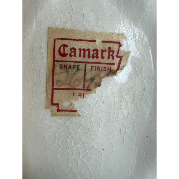 Vintage Camark Ceramic Double Candle‎ Holders Pink Floral Rose  Pair
